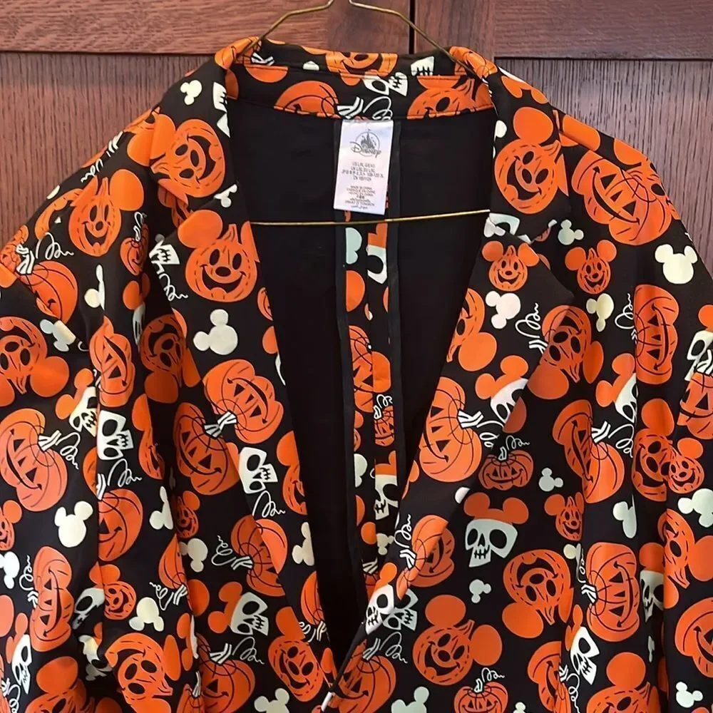 Disney Mickey Mouse Pumpkin Glow-in-the-Dark Suit Jacket Costume L/XL